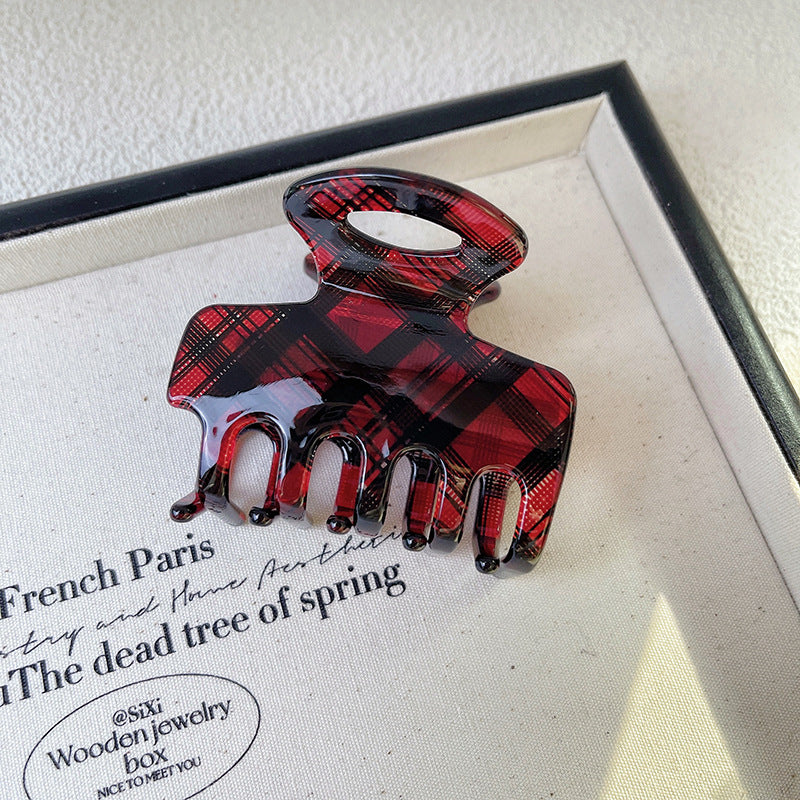 Wholesale Plaid Vintage Acetate Bow Hair Clip